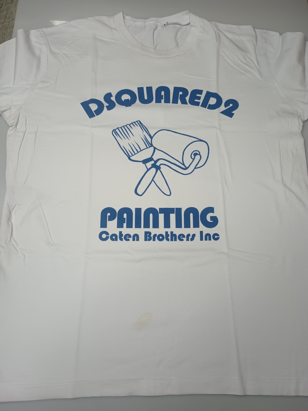 DSQUARED2 White Graphic Painting Logo Caten Brothers Inc.